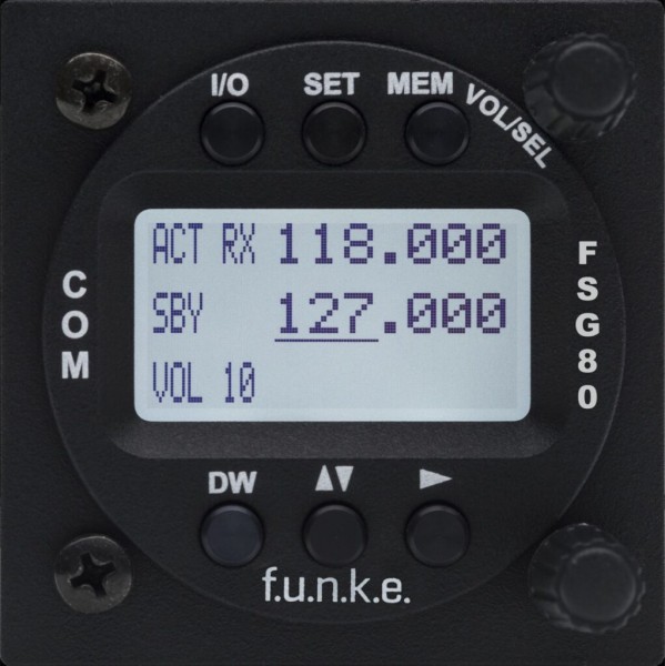 f.u.n.k.e. DITTEL FSG80 VHF Bodenfunkgerät 8,33 kHz, inkl. Bodenzulassung, LCD-Display 2-zeilig
