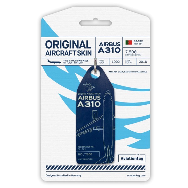 Aviationtag - Airbus A310 - CS-TGV blau