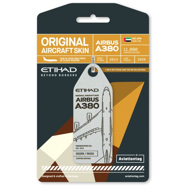 Aviationtag - Airbus A380 - A6-APA Glare - grau