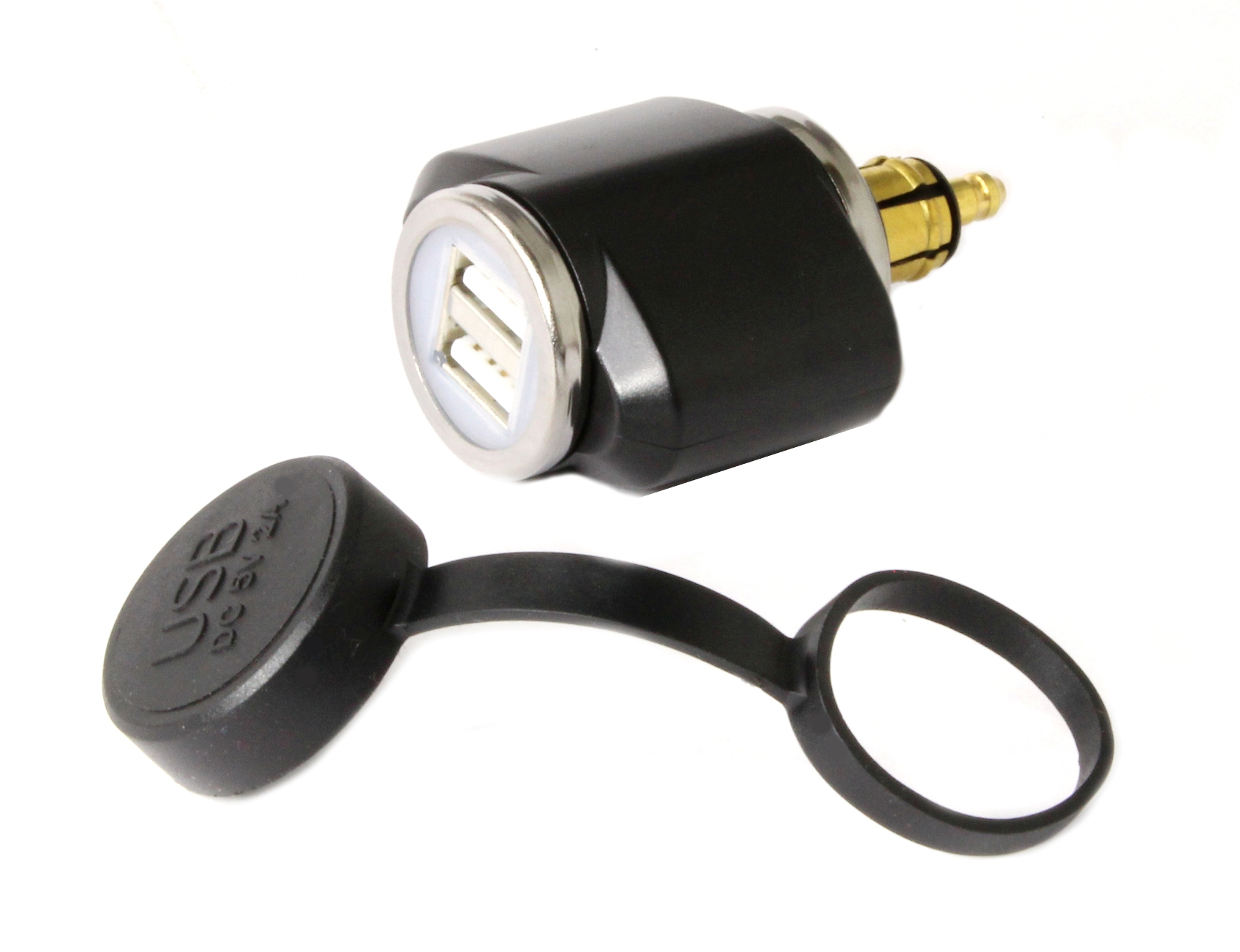 USB 12V Steckdose Ladegerät mit Bordstecker spritzwassergeschützt DIN4165