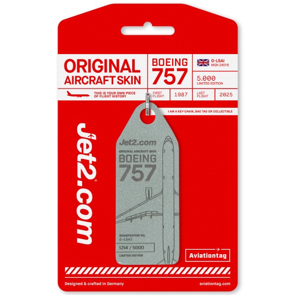 Aviationtag - Boeing 757 - G-LSAI - grau