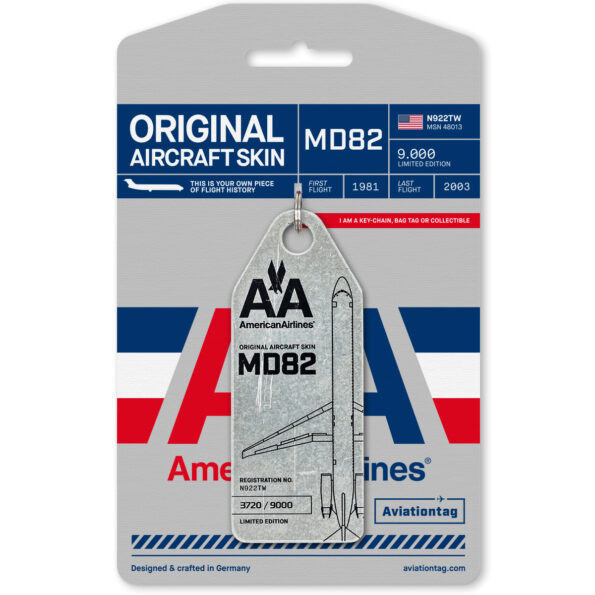 Aviationtag - American Airlines - MD82 - N922TW - silber