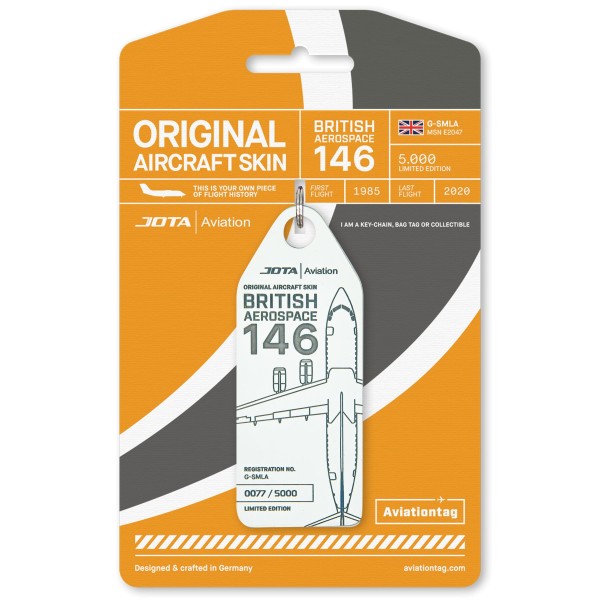 Aviationtag - JOTA BAe 146 - G-SMLA weiß