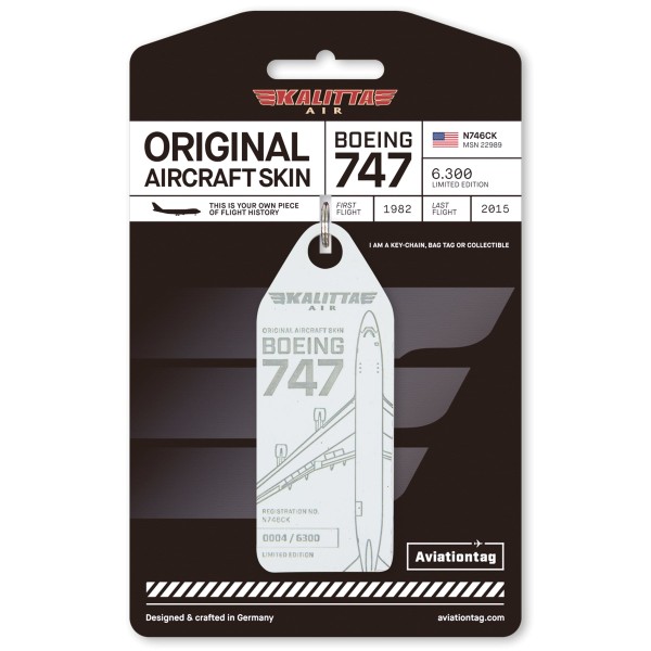 Aviationtag - Boeing 747 - N746CK - weiß