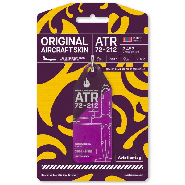 Aviationtag - ATR 72 - 2-JUCE violett / Lila