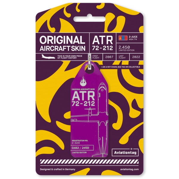 Aviationtag - ATR 72 - 2-JUCE violett