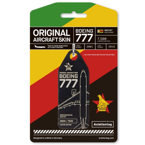 Aviationtag - Boeing 777 - N661WT - schwarz