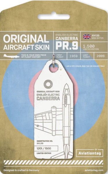 Aviationtag - English Electric Canberra PR.9 - XH135 - white