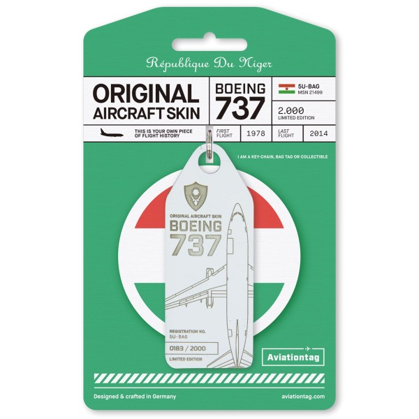 Aviationtag - Boeing 737-200 - 5U-BAG - weiß
