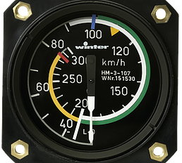 Winter 7421 Fahrtmesser 7 FMS 4 (0-300kmh / 57mm) inkl. Farbmarkierung für Discus bT