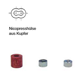 TOST 217373 Nicopress Stophülse für Seil 3,2 mm -M- verzinkt