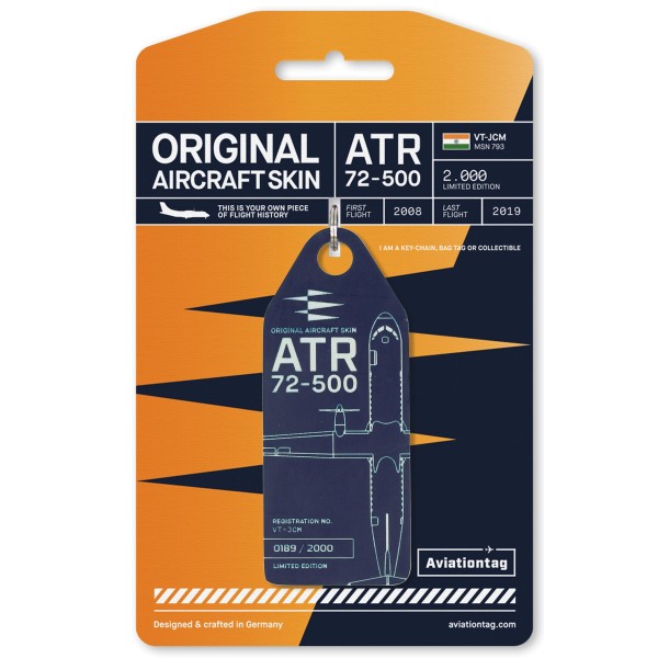 Aviationtag - ATR 72-500 – VT-JCM dunkelblau