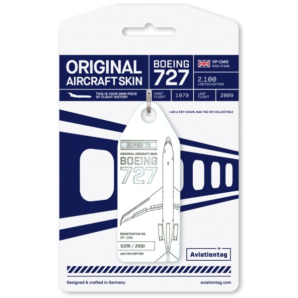 Aviationtag - Boeing 727 - VP-CMO - weiß