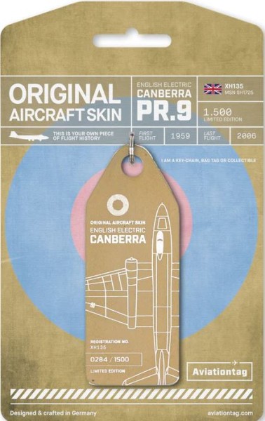 Aviationtag - English Electric Canberra PR.9 - XH135 - beige