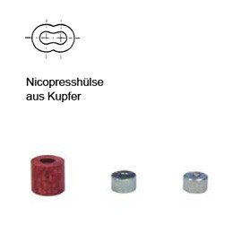 TOST 217371 Nicopress Stophülse für Seil 1,6 mm -C- verzinkt
